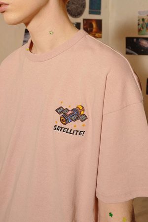 Style Core Aesthetics, New Style Trends - Satellite Embroidered T-Shirt