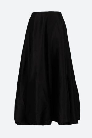 Style Core Aesthetics, New Style Trends - Satin A-Line Bubble Midi Skirt