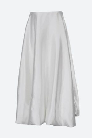 Style Core Aesthetics, New Style Trends - Satin A-Line Bubble Midi Skirt