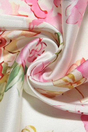 Style Core Aesthetics, New Style Trends - Satin Floral Pencil Maxi Dress