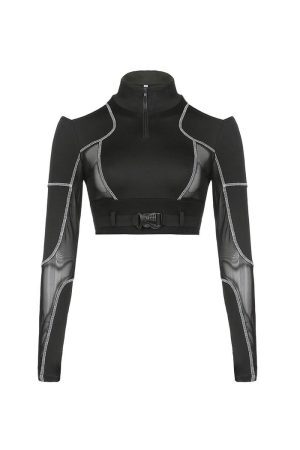 Style Core Aesthetics, New Style Trends - Secret Mission Long Sleeve Top