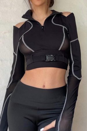 Style Core Aesthetics, New Style Trends - Secret Mission Long Sleeve Top