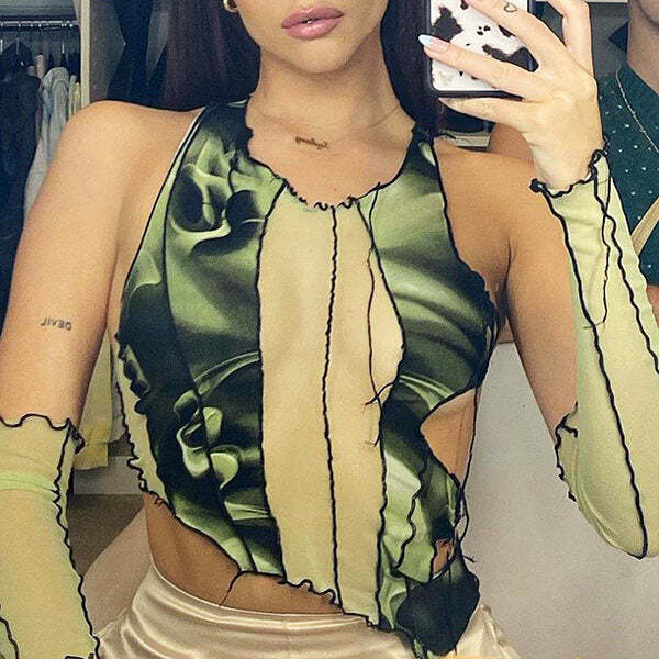 Style Core Aesthetics, New Style Trends - Secret Missions Top & Gloves Set