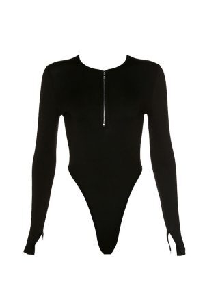 Style Core Aesthetics, New Style Trends - Secret Missions Zip Up Bodysuit