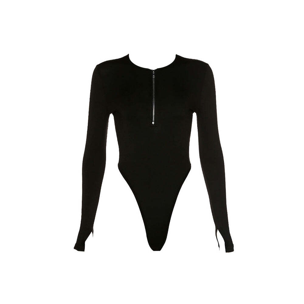 Style Core Aesthetics, New Style Trends - Secret Missions Zip Up Bodysuit