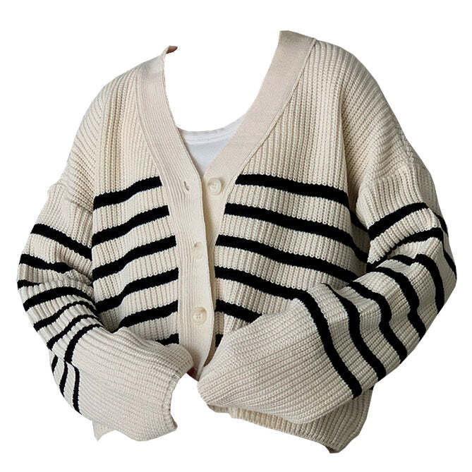 Style Core Aesthetics, New Style Trends - Self Made Striped Cardigan