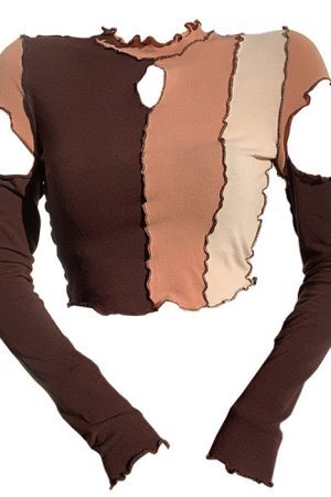 Style Core Aesthetics, New Style Trends - Shady Behavior Color Block Top