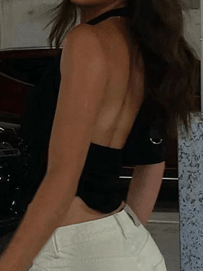 Style Core Aesthetics, New Style Trends - Side Tie Ruched Halter Cropped Tank Top Style Core Aesthetics, New Style Trends - Side Tie Ruched Halter Cropped Tank Top