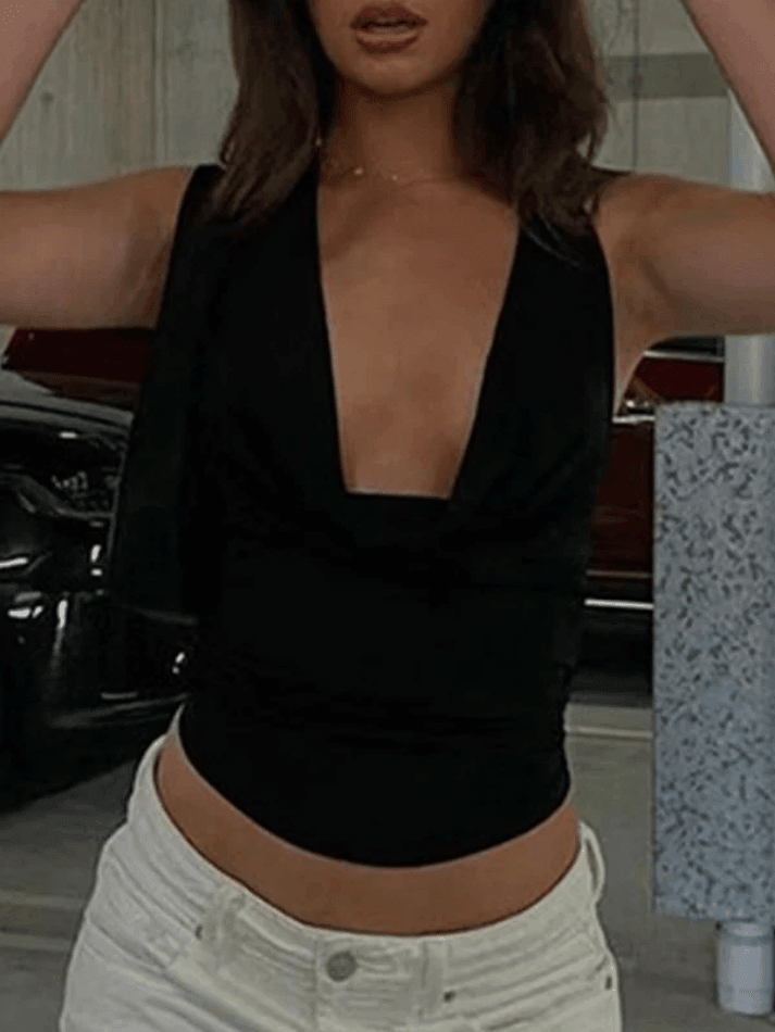 Style Core Aesthetics, New Style Trends - Side Tie Ruched Halter Cropped Tank Top Style Core Aesthetics, New Style Trends - Side Tie Ruched Halter Cropped Tank Top