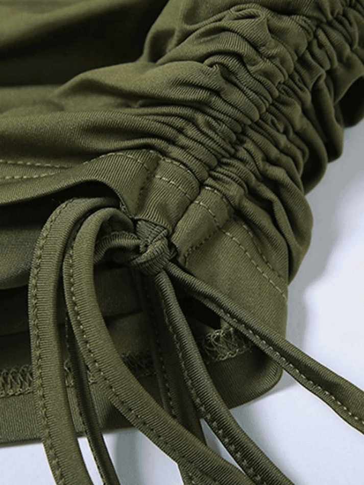 Style Core Aesthetics, New Style Trends - Side Tie Ruched Halter Cropped Tank Top Style Core Aesthetics, New Style Trends - Side Tie Ruched Halter Cropped Tank Top