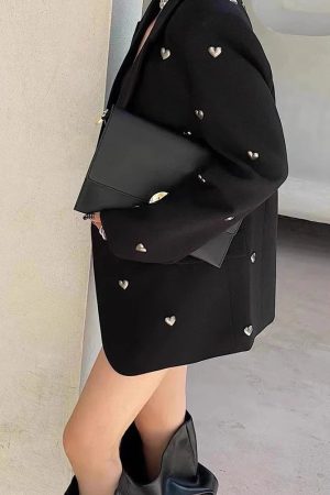Style Core Aesthetics, New Style Trends - Silver Hearts Blazer