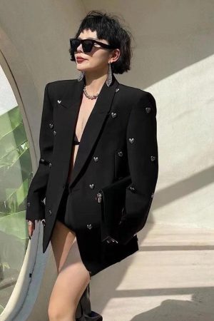 Style Core Aesthetics, New Style Trends - Silver Hearts Blazer