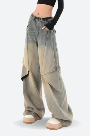 Style Core Aesthetics, New Style Trends - Skater Layered Denim Jeans