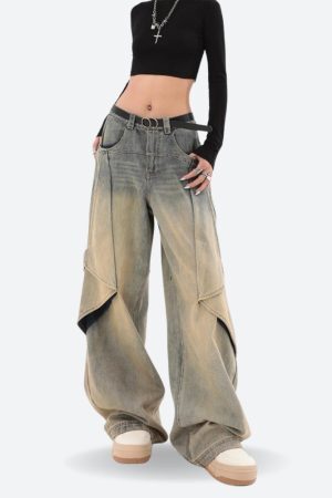 Style Core Aesthetics, New Style Trends - Skater Layered Denim Jeans