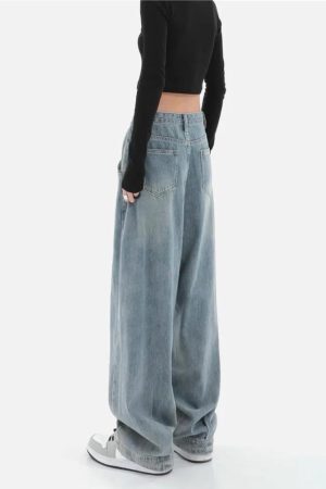 Style Core Aesthetics, New Style Trends - Skater Pleated Baggy Jeans