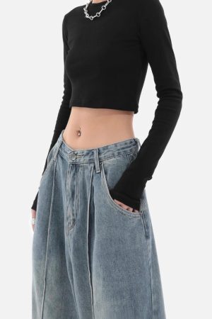 Style Core Aesthetics, New Style Trends - Skater Pleated Baggy Jeans