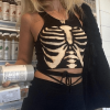 Style Core Aesthetics, New Style Trends - Skeleton Print Crop Tank Top