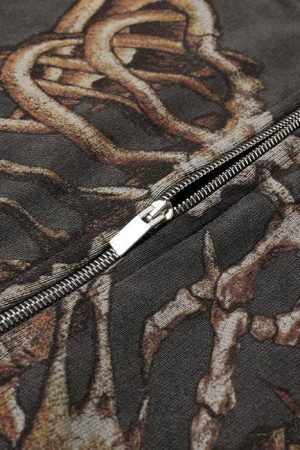 Style Core Aesthetics, New Style Trends - Skeleton Zip Up Hoodie
