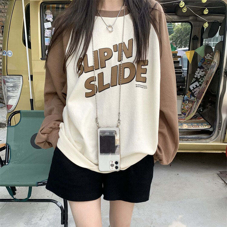 Style Core Aesthetics, New Style Trends - Slip n Slide Sweatshirt Style Core Aesthetics, New Style Trends - Slip n Slide Sweatshirt