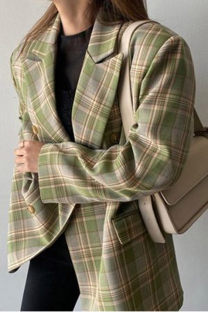 Style Core Aesthetics, New Style Trends - Smarty Pants Plaid Jacket