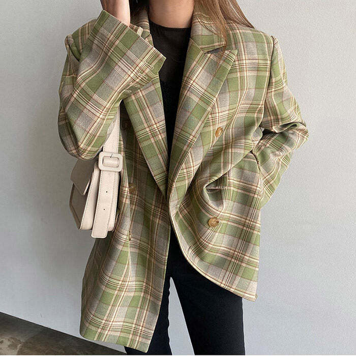 Style Core Aesthetics, New Style Trends - Smarty Pants Plaid Jacket