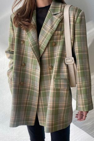 Style Core Aesthetics, New Style Trends - Smarty Pants Plaid Jacket