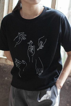Style Core Aesthetics, New Style Trends - Smoking Hands T-Shirt