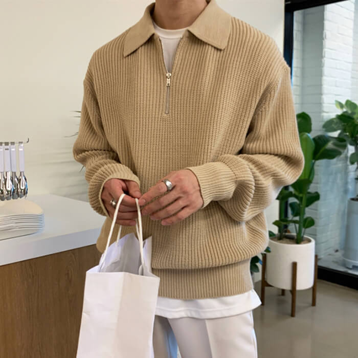 Style Core Aesthetics, New Style Trends - Soft Boy Aesthetic Knit Pullover Style Core Aesthetics, New Style Trends - Soft Boy Aesthetic Knit Pullover
