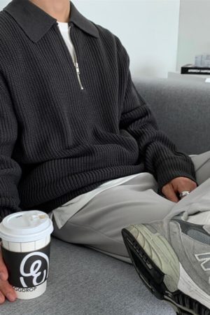 Style Core Aesthetics, New Style Trends - Soft Boy Aesthetic Knit Pullover