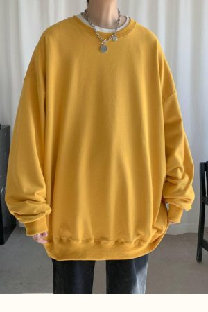 Style Core Aesthetics, New Style Trends - Soft Boy Basic Oversized Sweatshirt