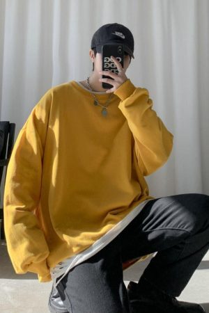 Style Core Aesthetics, New Style Trends - Soft Boy Basic Oversized Sweatshirt