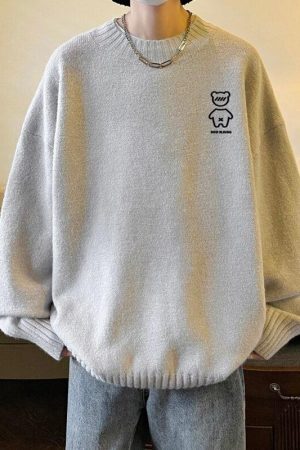 Style Core Aesthetics, New Style Trends - Soft Boy Bear Sweater