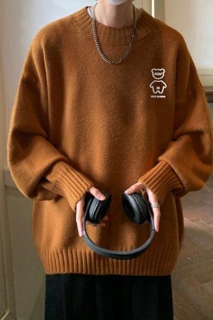 Style Core Aesthetics, New Style Trends - Soft Boy Bear Sweater