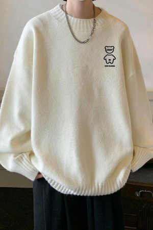 Style Core Aesthetics, New Style Trends - Soft Boy Bear Sweater