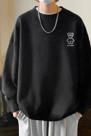 Style Core Aesthetics, New Style Trends - Soft Boy Bear Sweater