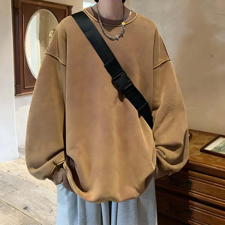 Style Core Aesthetics, New Style Trends - Soft Boy Casual Oversized Sweatshirt Style Core Aesthetics, New Style Trends - Soft Boy Casual Oversized Sweatshirt