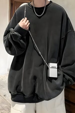 Style Core Aesthetics, New Style Trends - Soft Boy Casual Oversized Sweatshirt