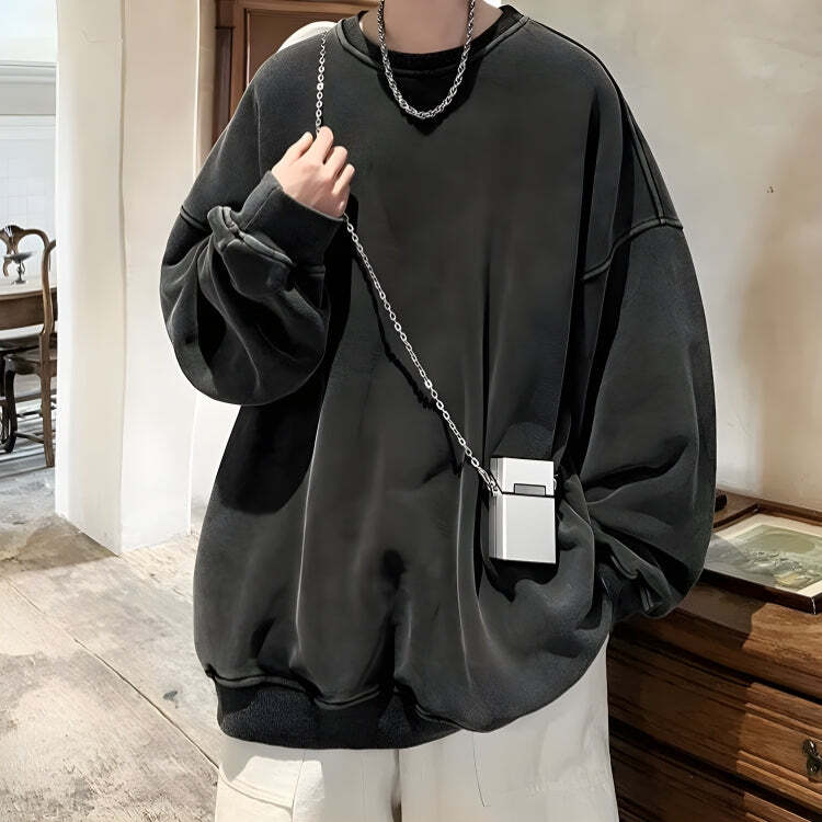 Style Core Aesthetics, New Style Trends - Soft Boy Casual Oversized Sweatshirt