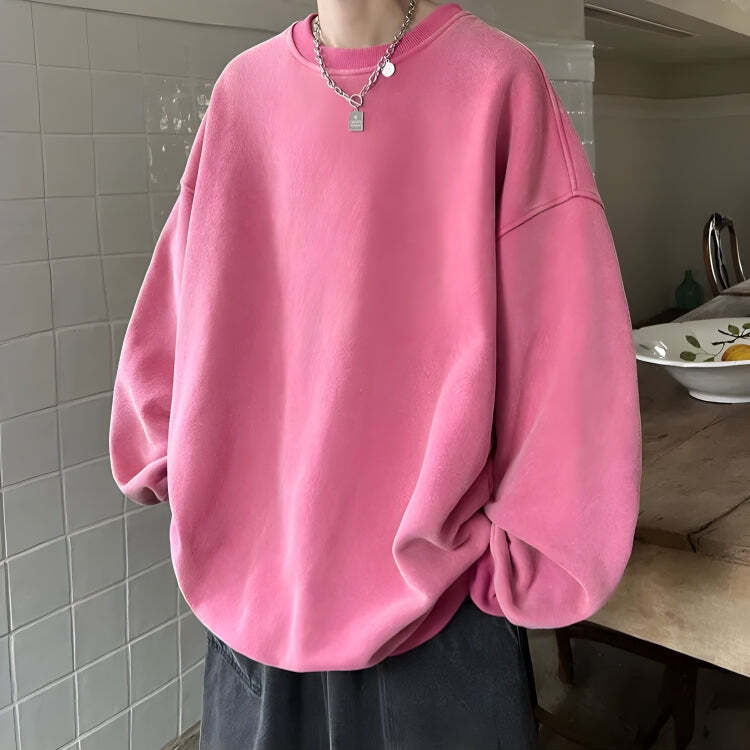 Style Core Aesthetics, New Style Trends - Soft Boy Casual Oversized Sweatshirt Style Core Aesthetics, New Style Trends - Soft Boy Casual Oversized Sweatshirt