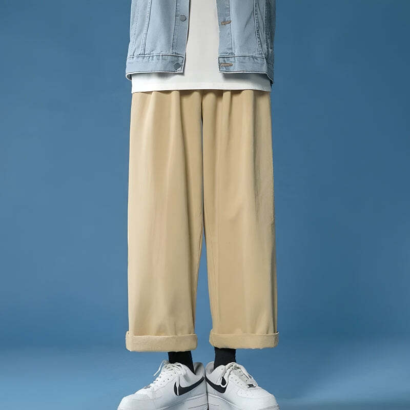 Style Core Aesthetics, New Style Trends - Soft Boy Casual Straight Leg Pants Style Core Aesthetics, New Style Trends - Soft Boy Casual Straight Leg Pants