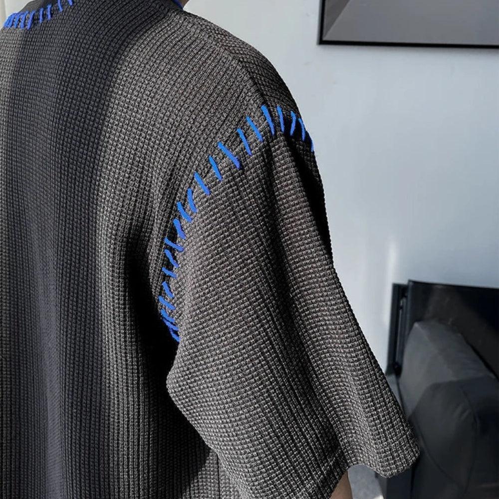 Style Core Aesthetics, New Style Trends - Soft Boy Contrast Stitch Tee Style Core Aesthetics, New Style Trends - Soft Boy Contrast Stitch Tee