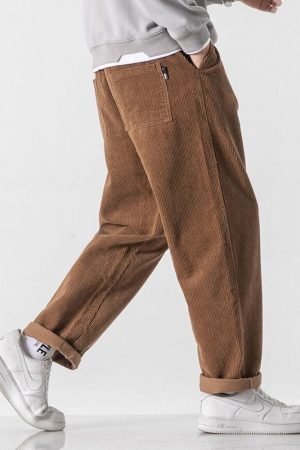 Style Core Aesthetics, New Style Trends - Soft Boy Corduroy Jogger Pants