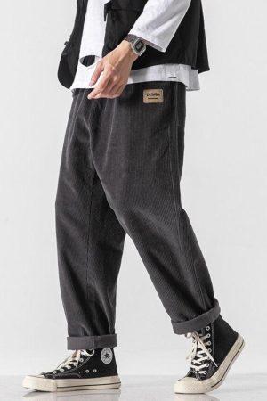 Style Core Aesthetics, New Style Trends - Soft Boy Corduroy Jogger Pants