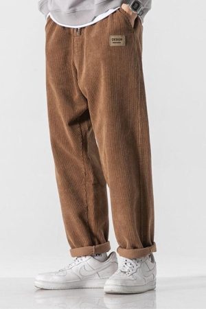 Style Core Aesthetics, New Style Trends - Soft Boy Corduroy Jogger Pants