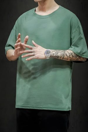 Style Core Aesthetics, New Style Trends - Soft Boy Crew Neck Basic Tee