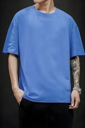 Style Core Aesthetics, New Style Trends - Soft Boy Crew Neck Basic Tee