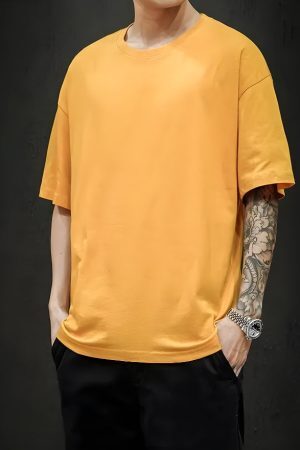 Style Core Aesthetics, New Style Trends - Soft Boy Crew Neck Basic Tee