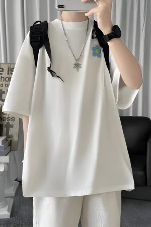 Style Core Aesthetics, New Style Trends - Soft Boy Daisy Oversize Tee