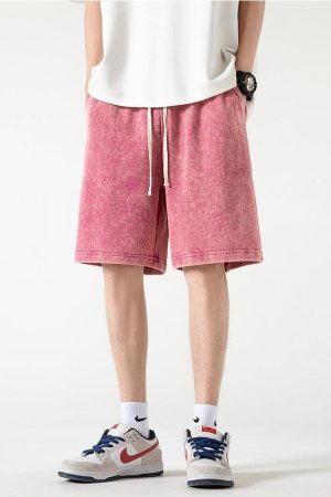 Style Core Aesthetics, New Style Trends - Soft Boy Drawstring Waist Sweatshort