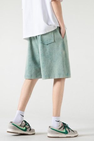 Style Core Aesthetics, New Style Trends - Soft Boy Drawstring Waist Sweatshort